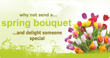 why not send a spring bouquet and delight someone special